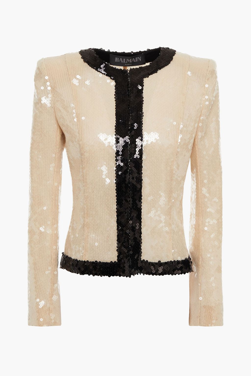 BALMAIN Sequined mesh jacket | THE OUTNET