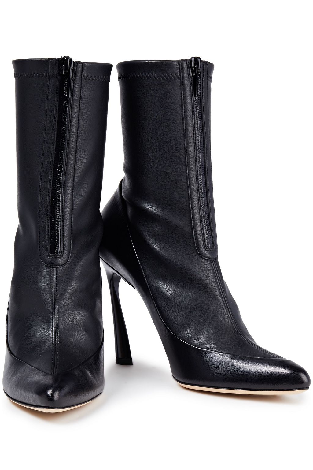 JIMMY CHOO Brax 100 smooth and faux stretch-leather ankle boots