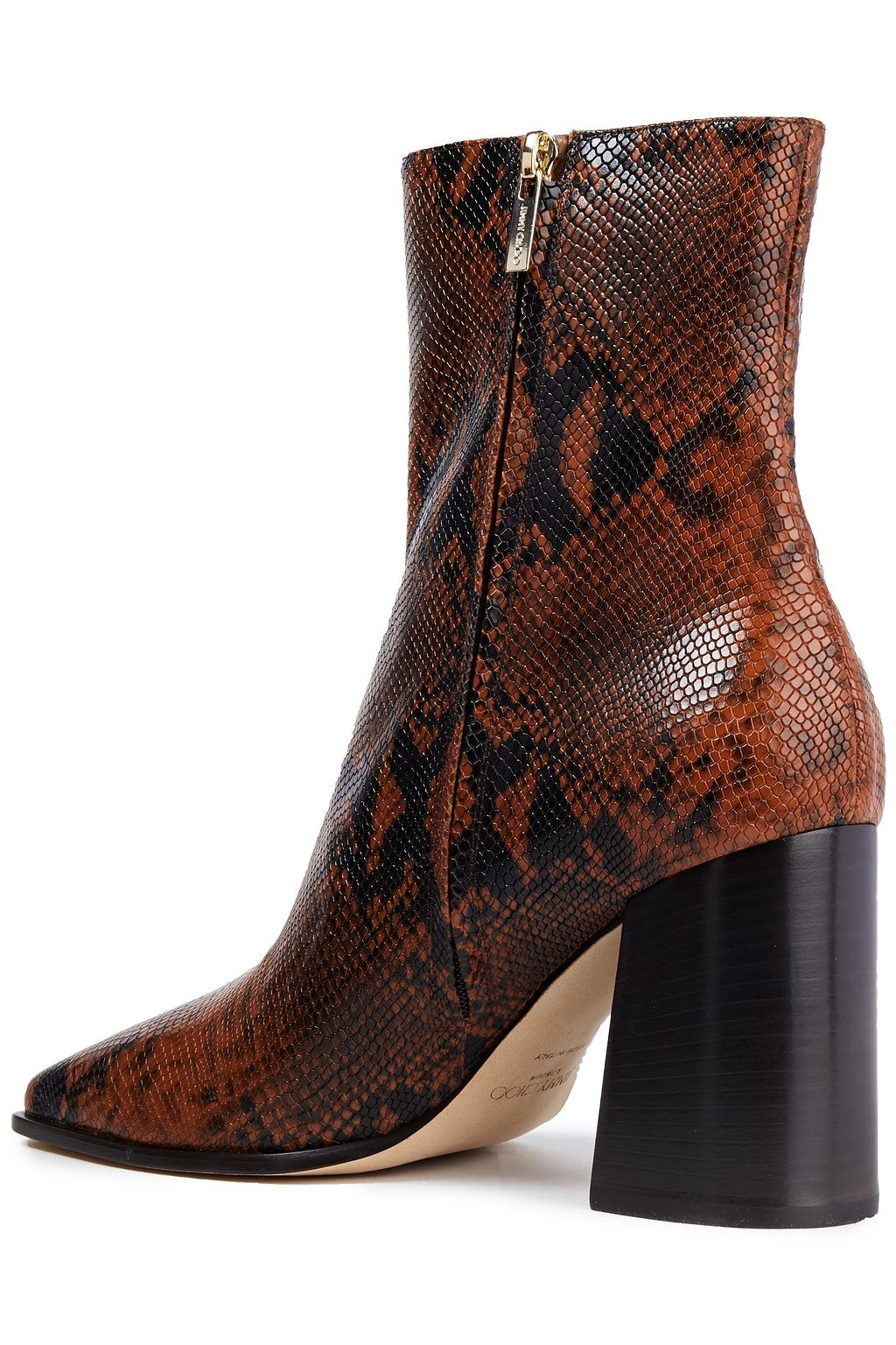 JIMMY CHOO Bryelle 85 snake-effect leather ankle boots