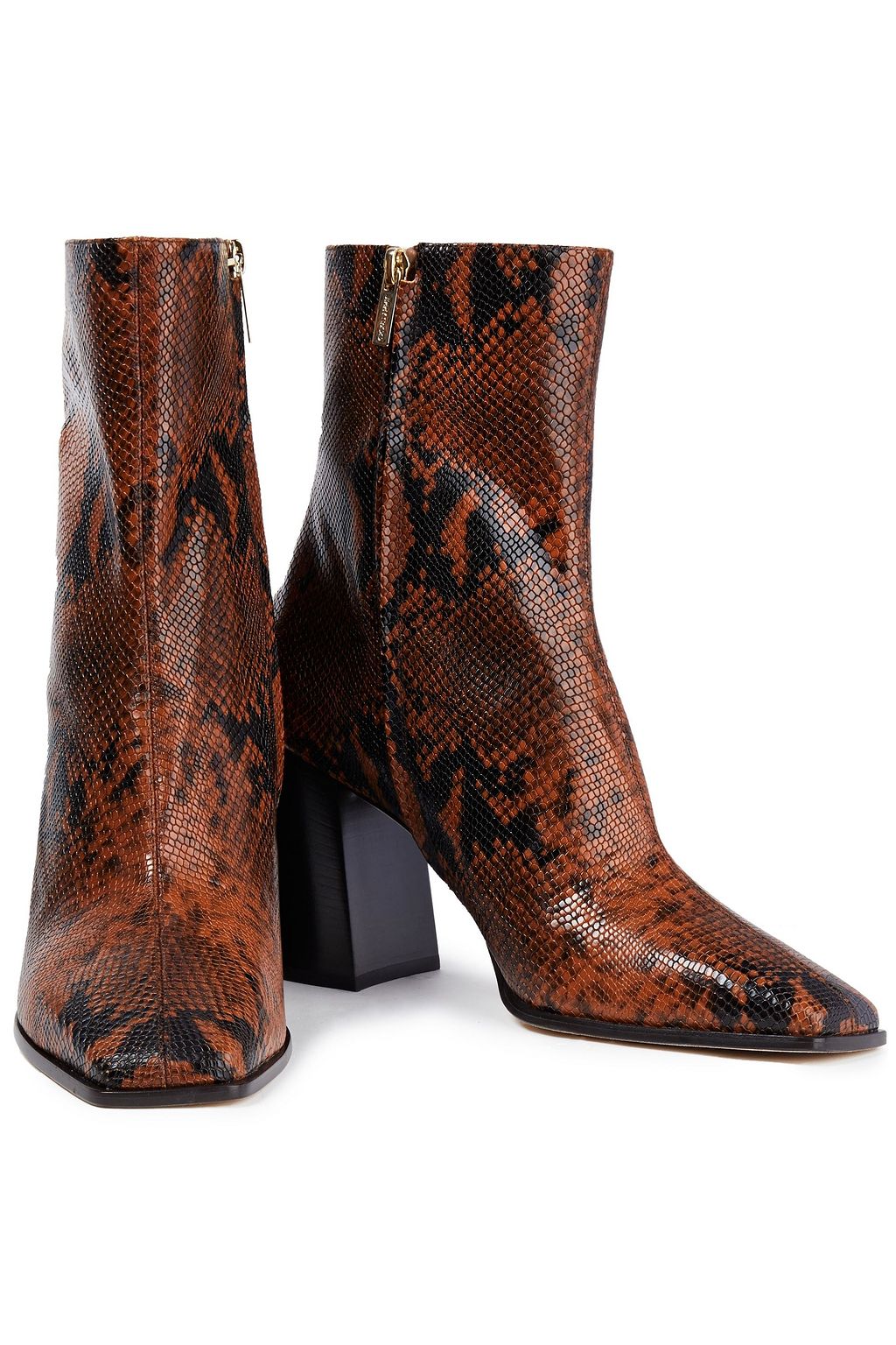 JIMMY CHOO Bryelle 85 snake-effect leather ankle boots