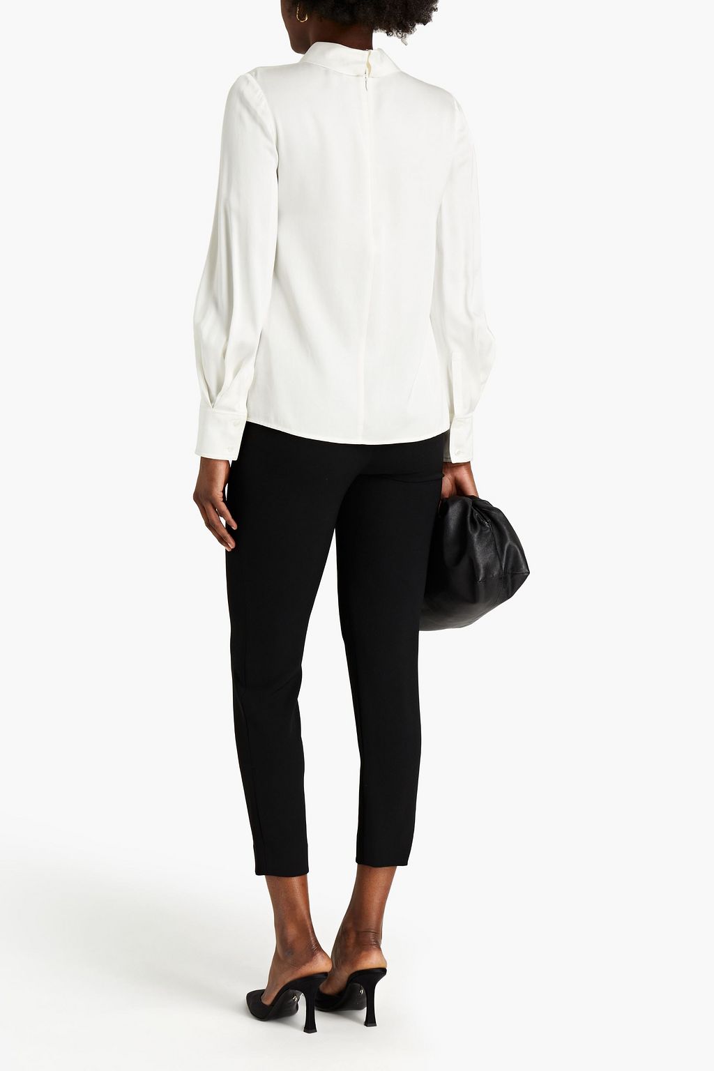 LELA ROSE Catherine cropped crepe straight-leg pants