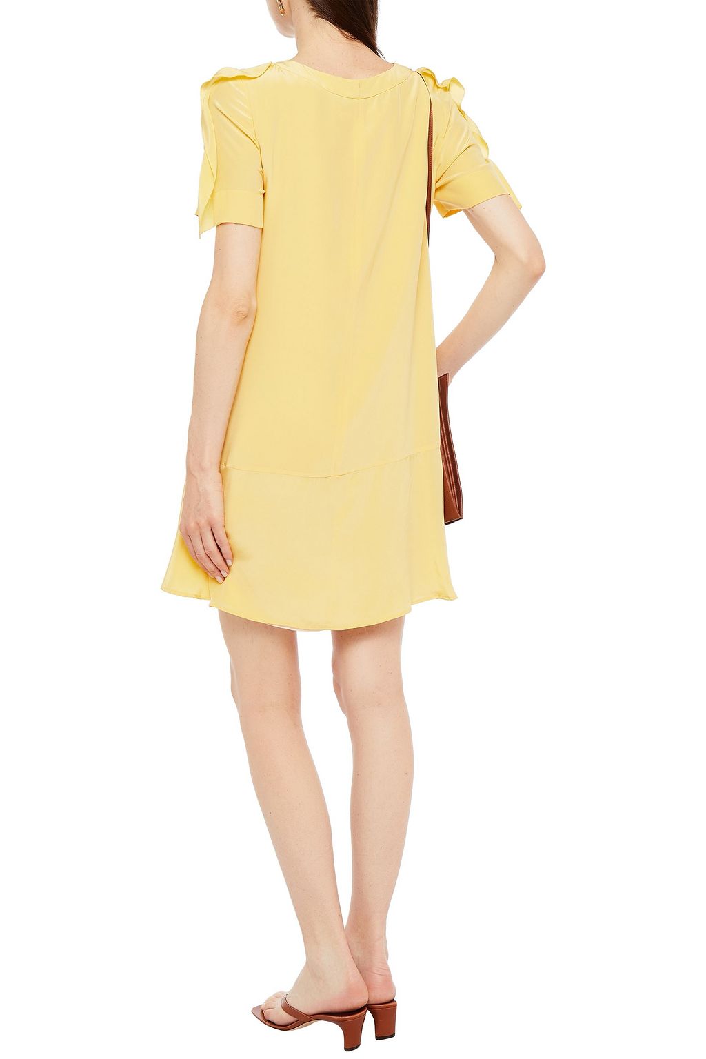 SEE BY CHLOÉ Ruffle-trimmed silk crepe de chine mini dress