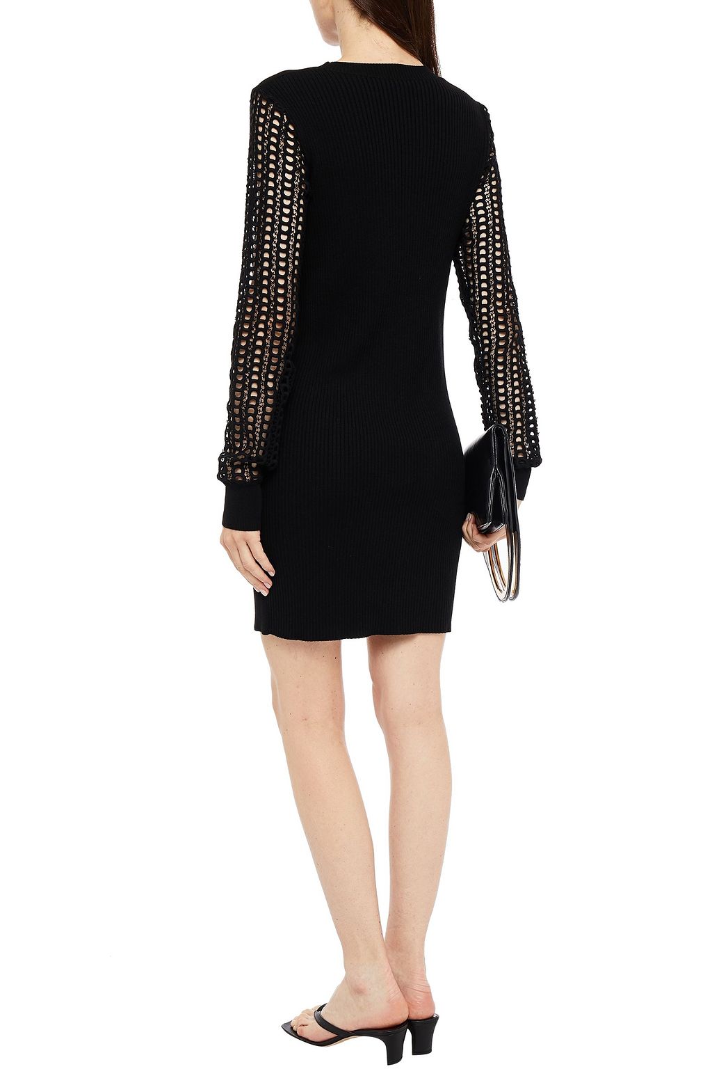 SEE BY CHLOÉ Guipure lace-paneled wool mini dress