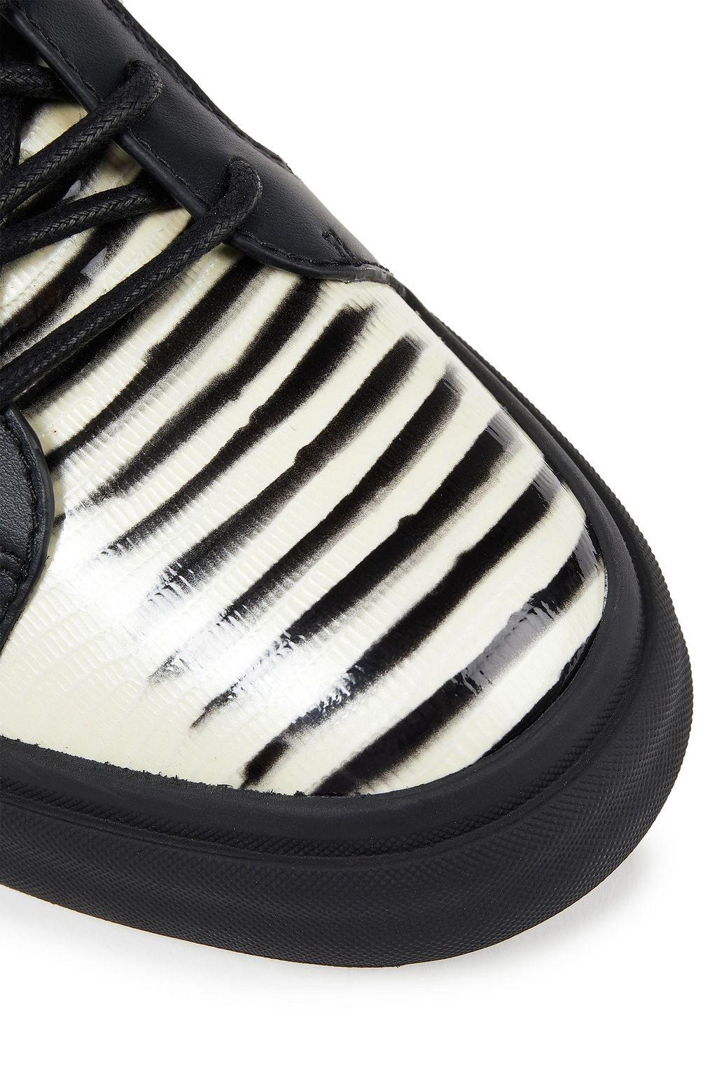 GIUSEPPE ZANOTTI Nicki printed lizard-effect leather sneakers