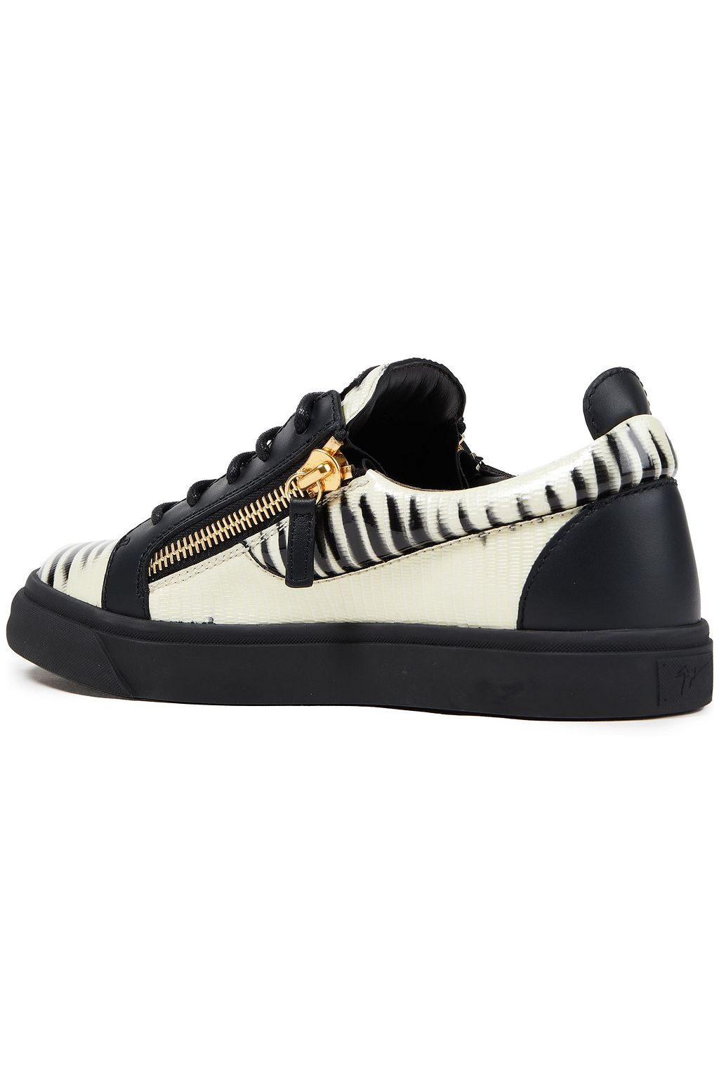 GIUSEPPE ZANOTTI Nicki printed lizard-effect leather sneakers