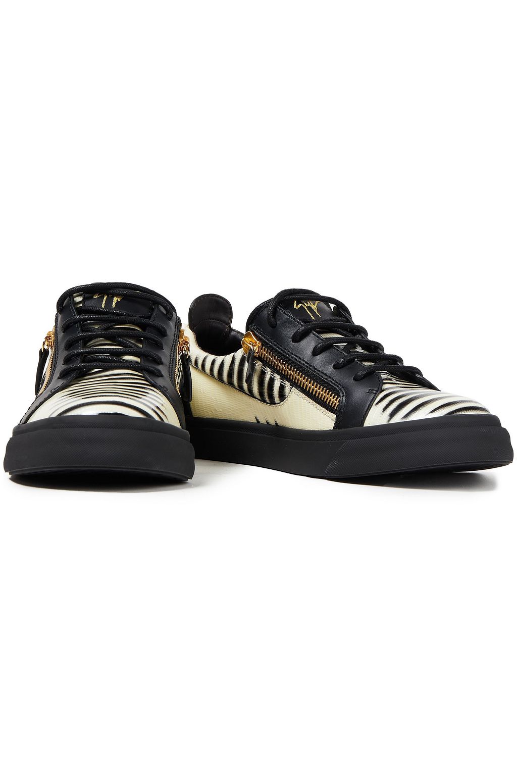 GIUSEPPE ZANOTTI Nicki printed lizard-effect leather sneakers