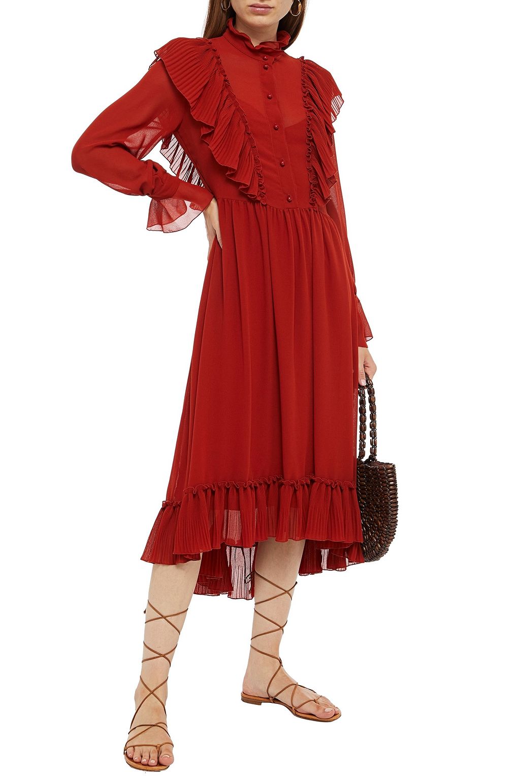SEE BY CHLOÉ Ruffled chiffon midi dress