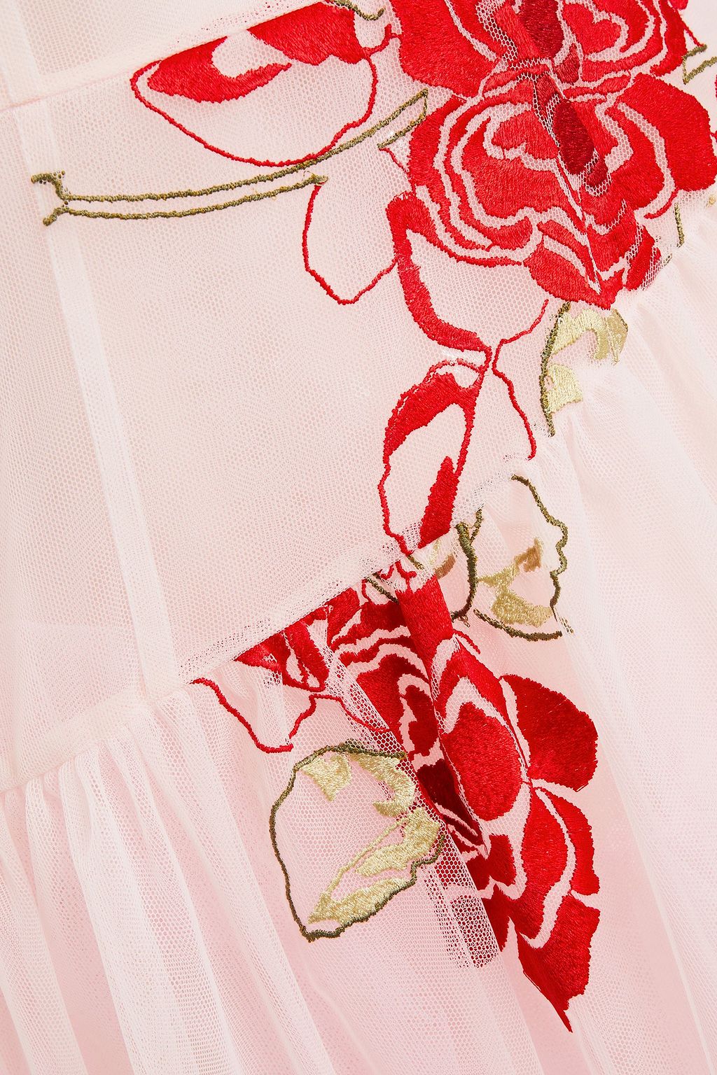 SIMONE ROCHA Embroidered gathered tulle midi dress