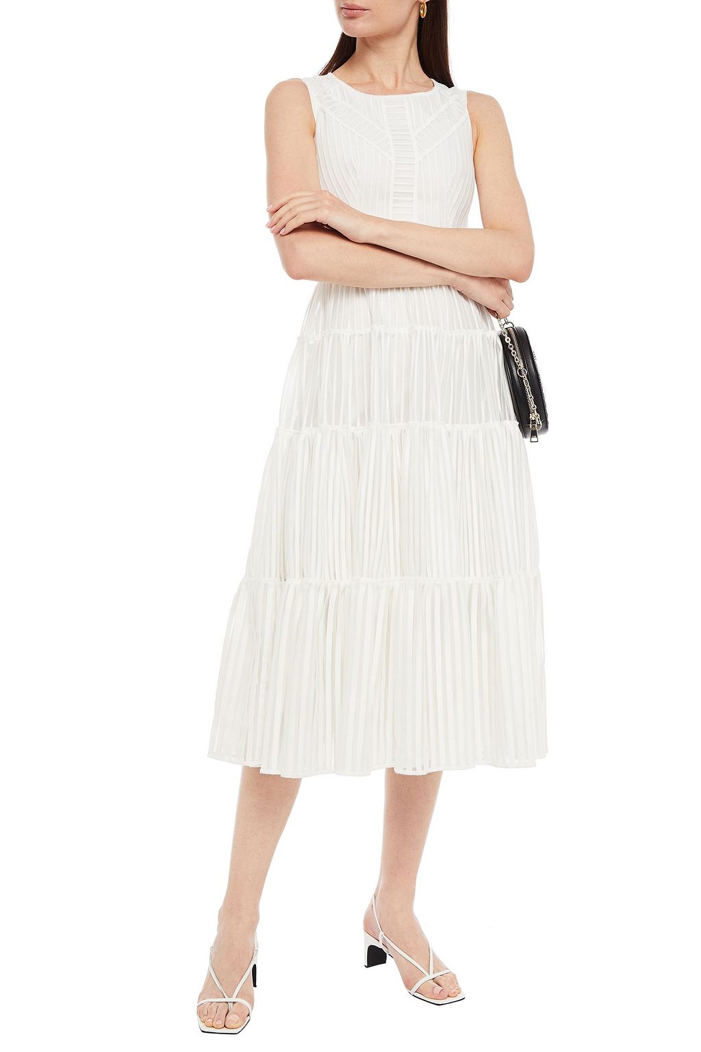 maje white midi dress