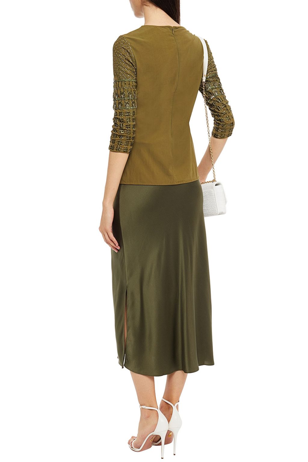 PIERRE BALMAIN Embellished mesh top