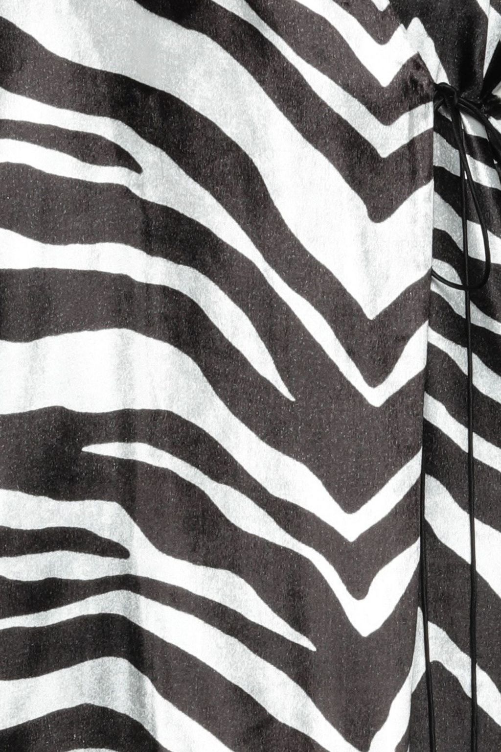 MICHELLE MASON Zebra-print velvet mini wrap dress