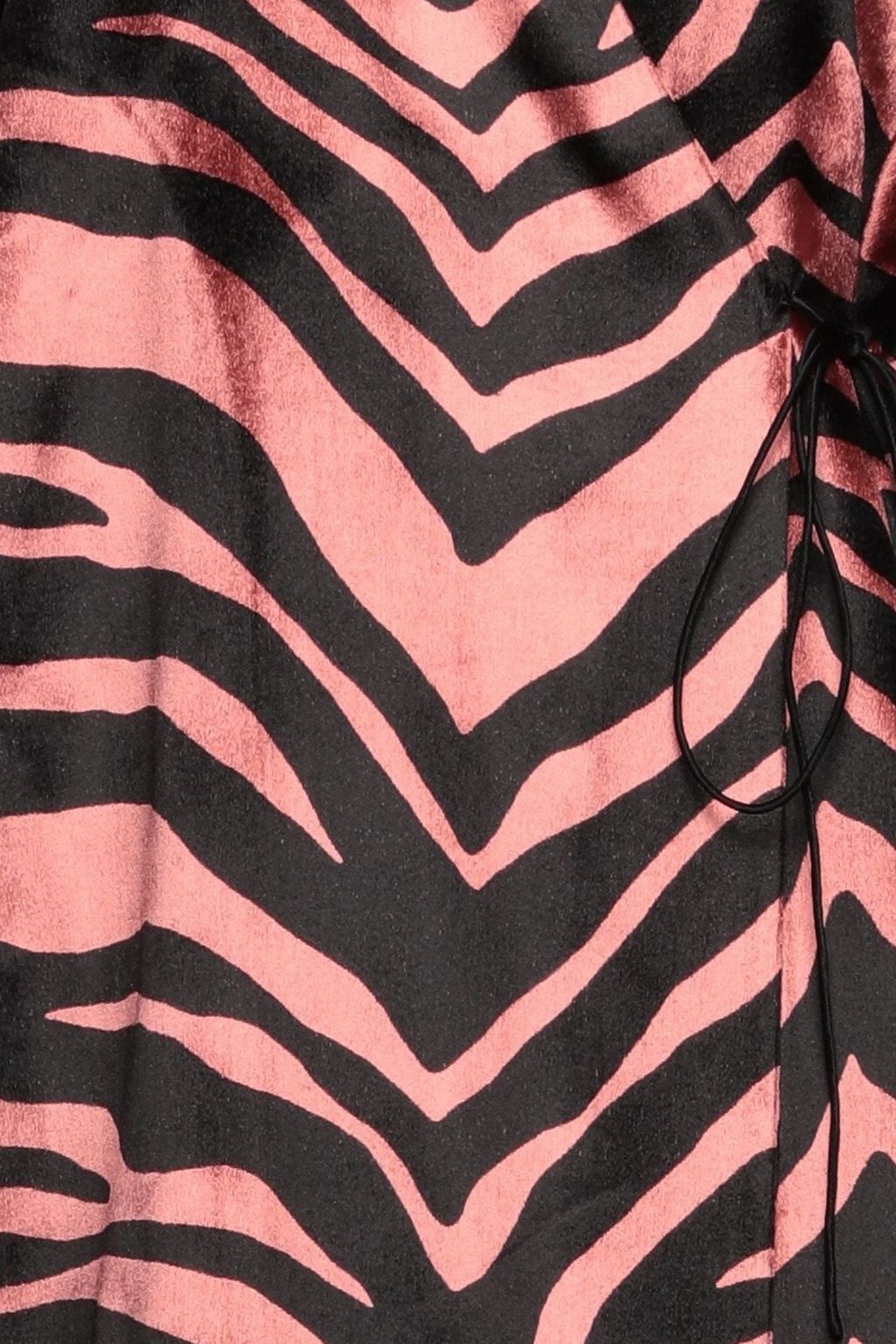 MICHELLE MASON Zebra-print velvet mini wrap dress