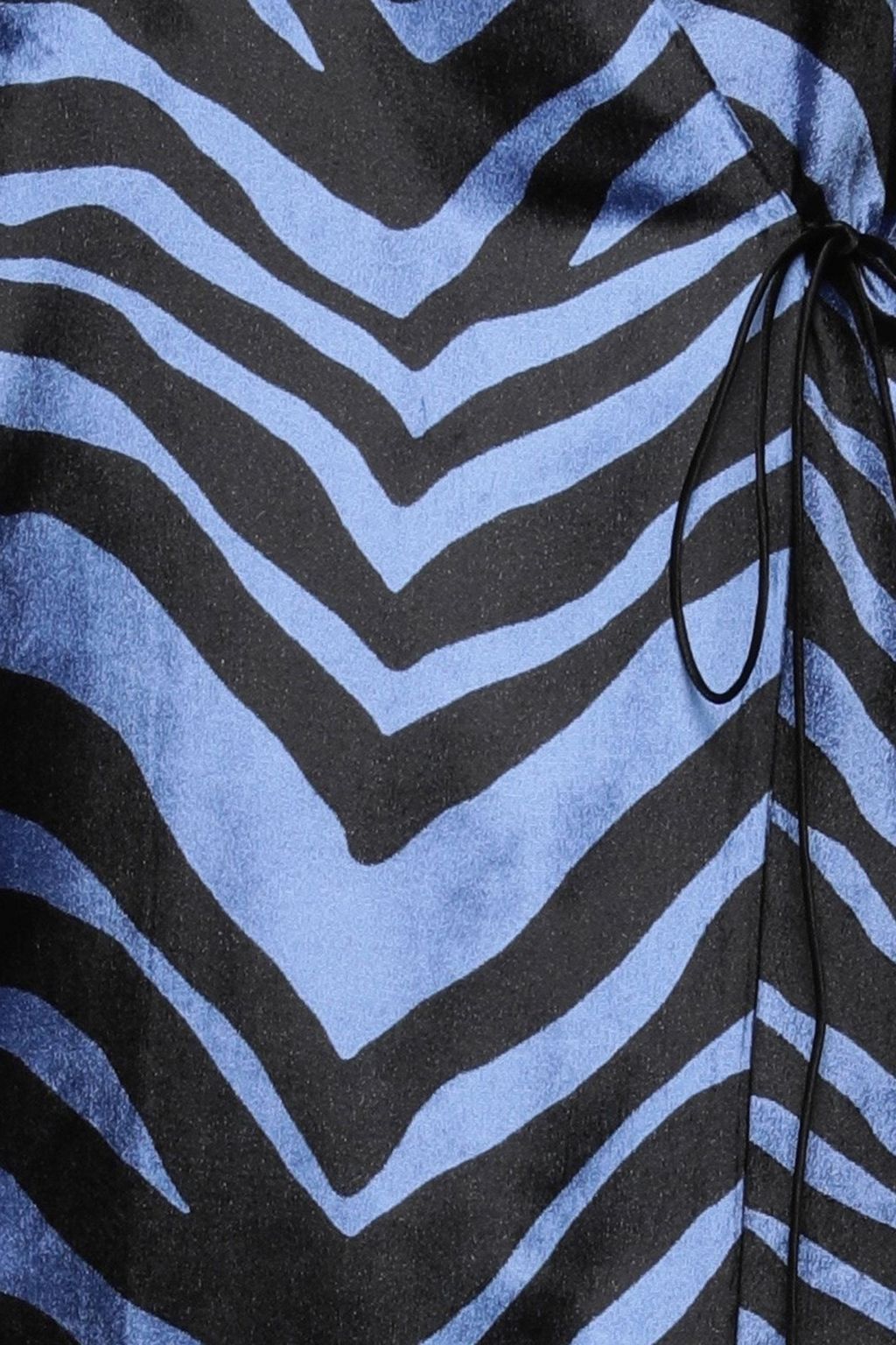 MICHELLE MASON Zebra-print velvet mini wrap dress