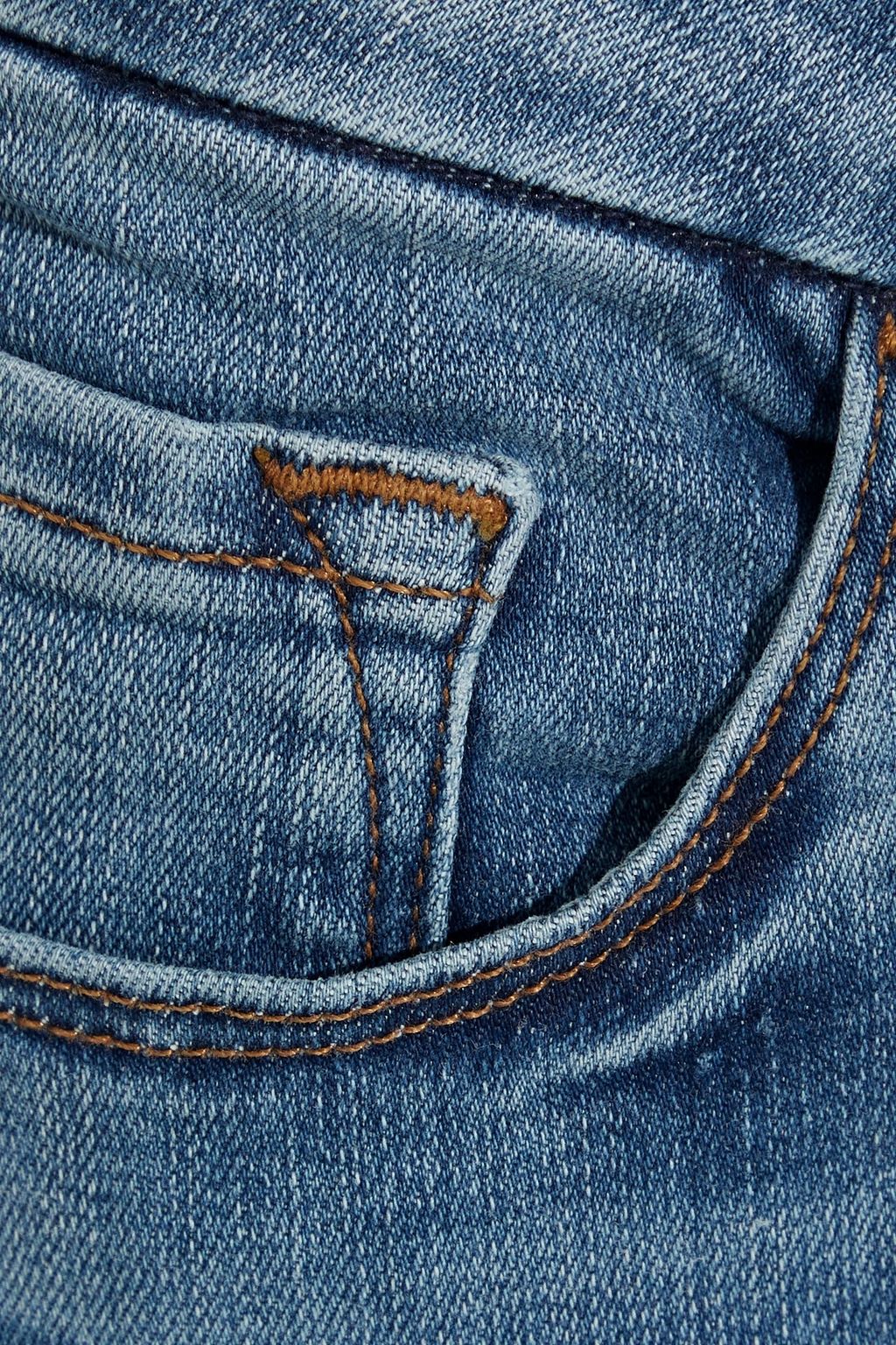 FRAME Le Crop Mini Boot frayed mid-rise bootcut jeans