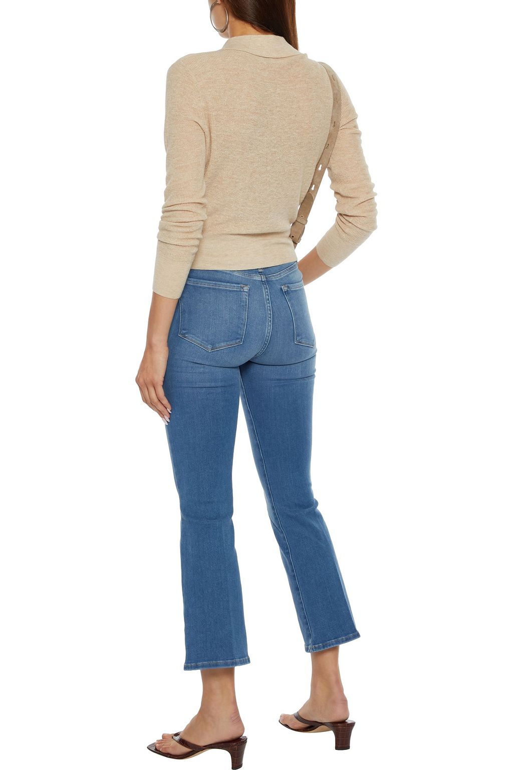 FRAME Le Crop Mini Boot mid-rise kick-flare jeans