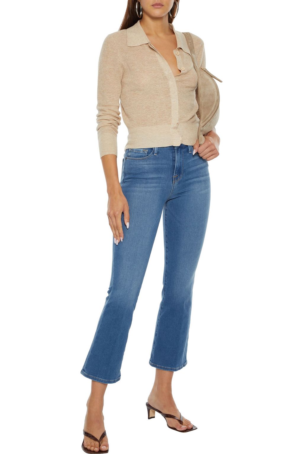 FRAME Le Crop Mini Boot mid-rise kick-flare jeans