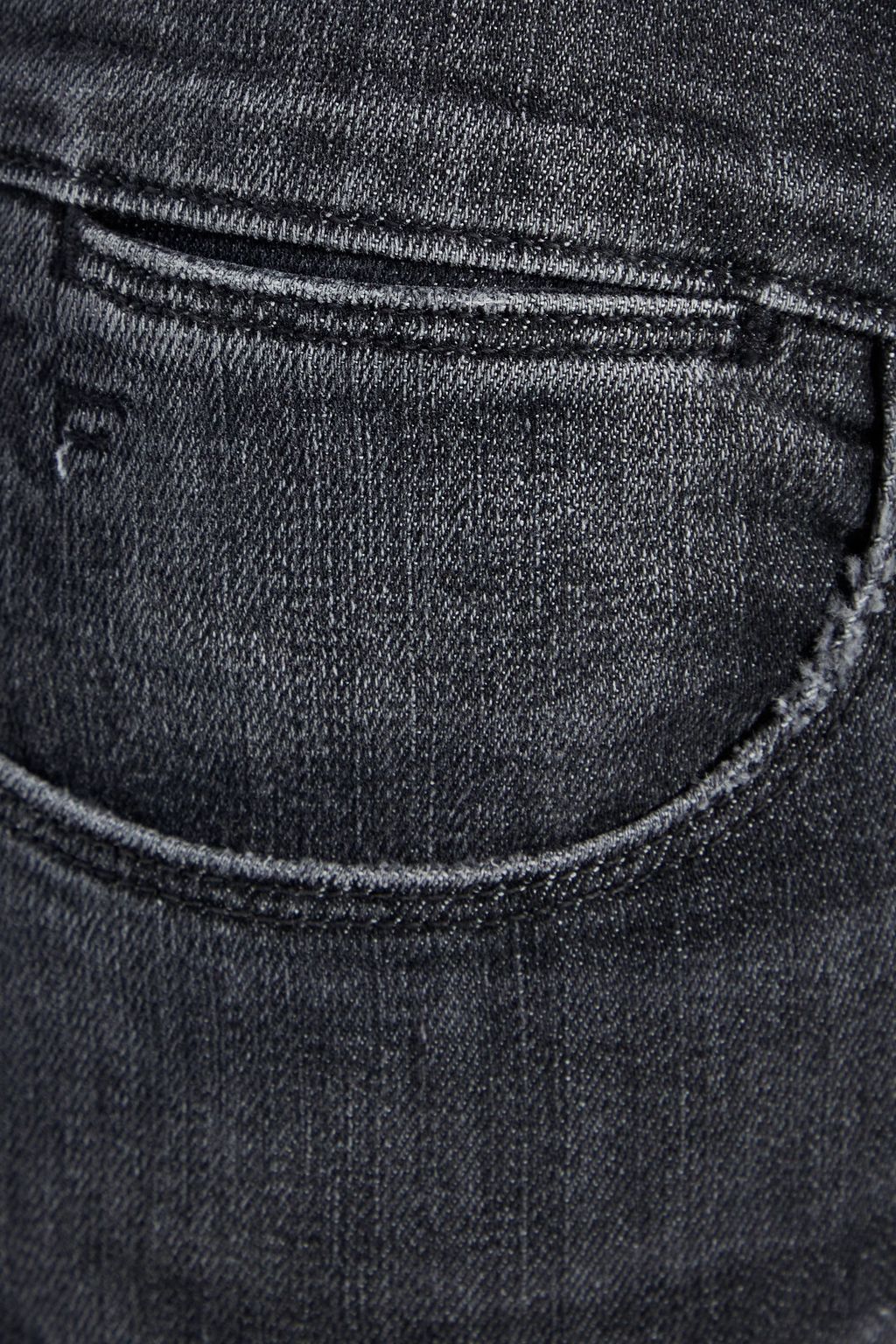 FRAME Le High Skinny cropped frayed mid-rise skinny jeans