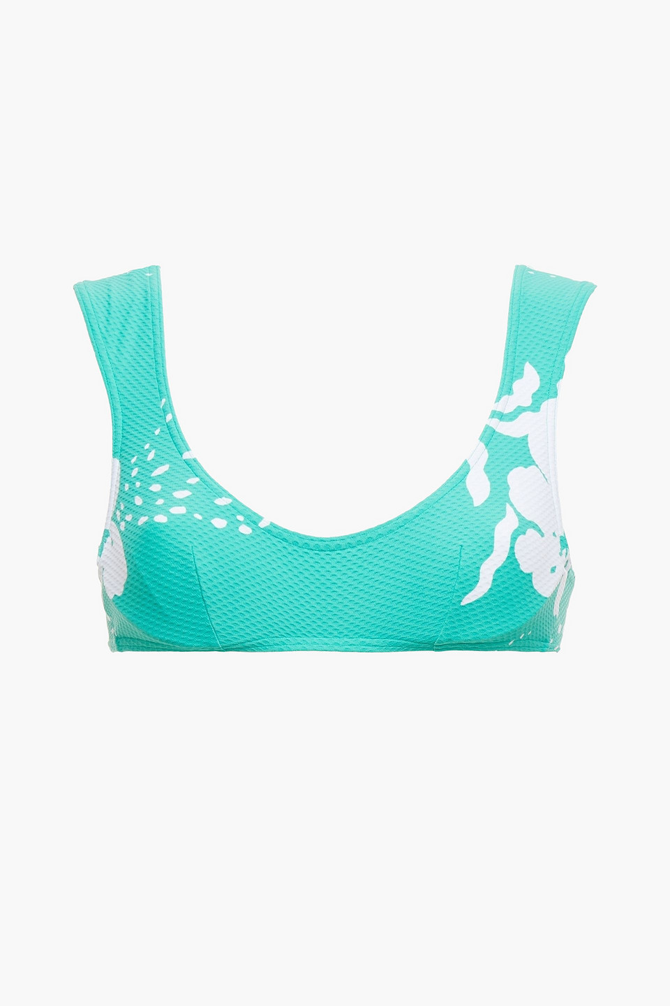 Maison Lejaby Tropical printed stretch-piqué bikini top