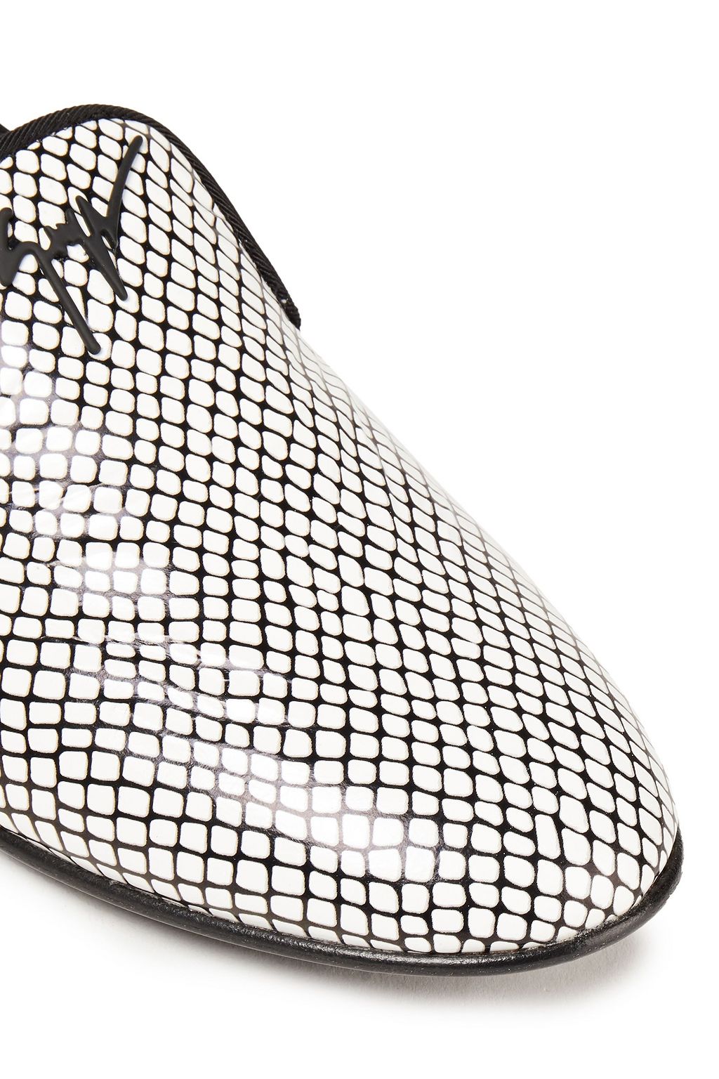 GIUSEPPE ZANOTTI Printed leather loafers