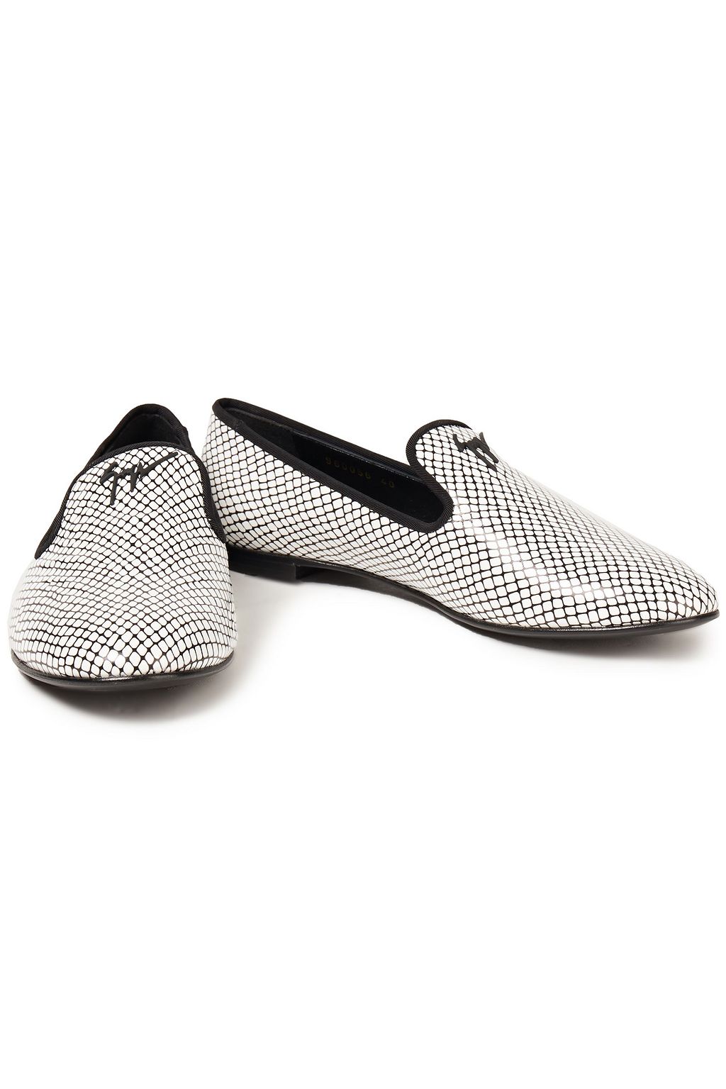 GIUSEPPE ZANOTTI Printed leather loafers