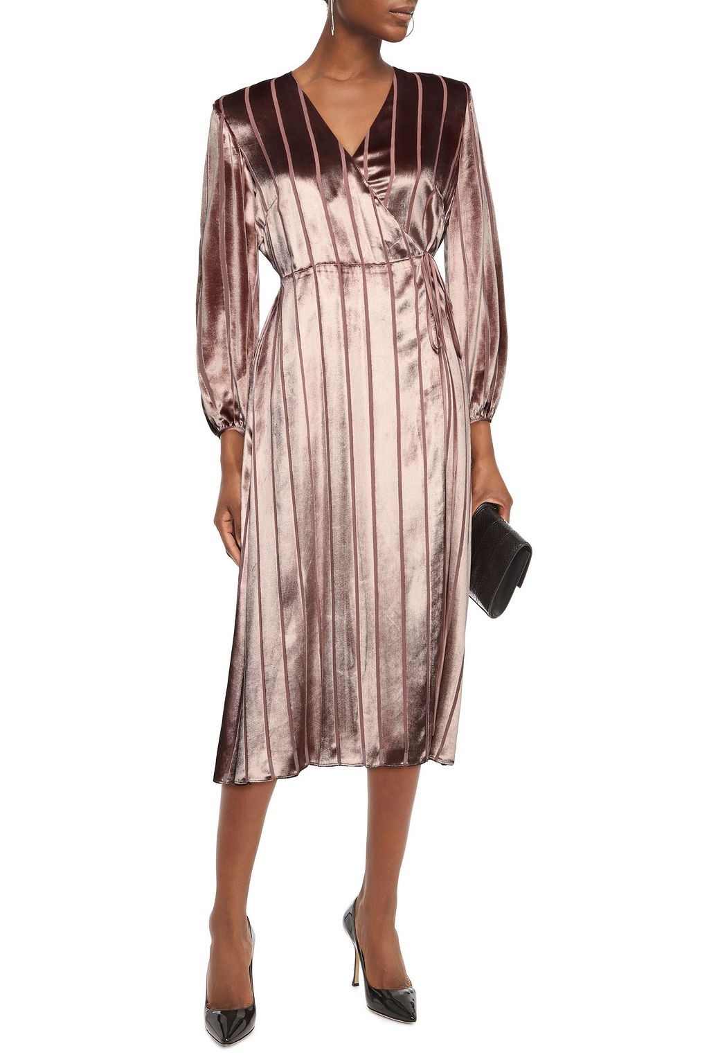 MICHELLE MASON Velvet wrap dress