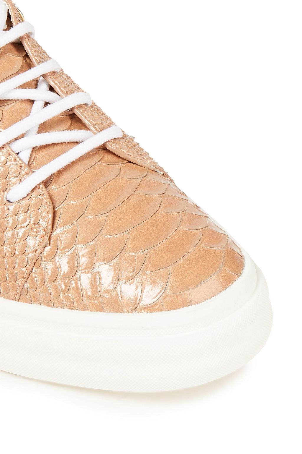 GIUSEPPE ZANOTTI Snake-effect leather sneakers