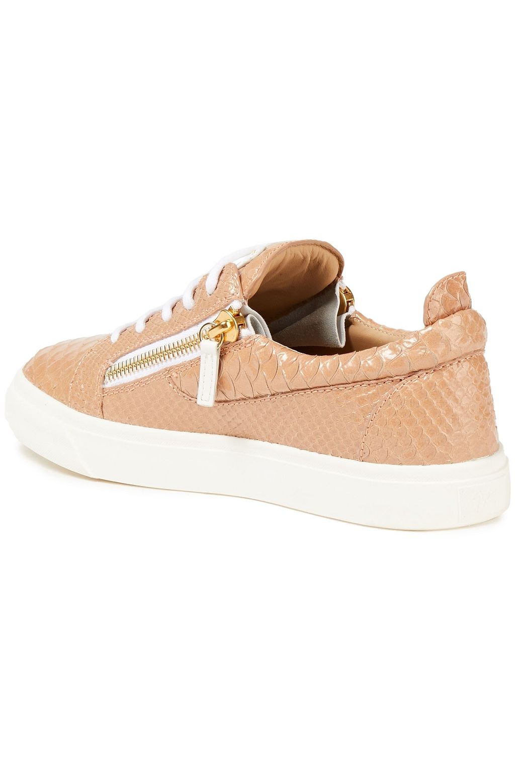 GIUSEPPE ZANOTTI Snake-effect leather sneakers