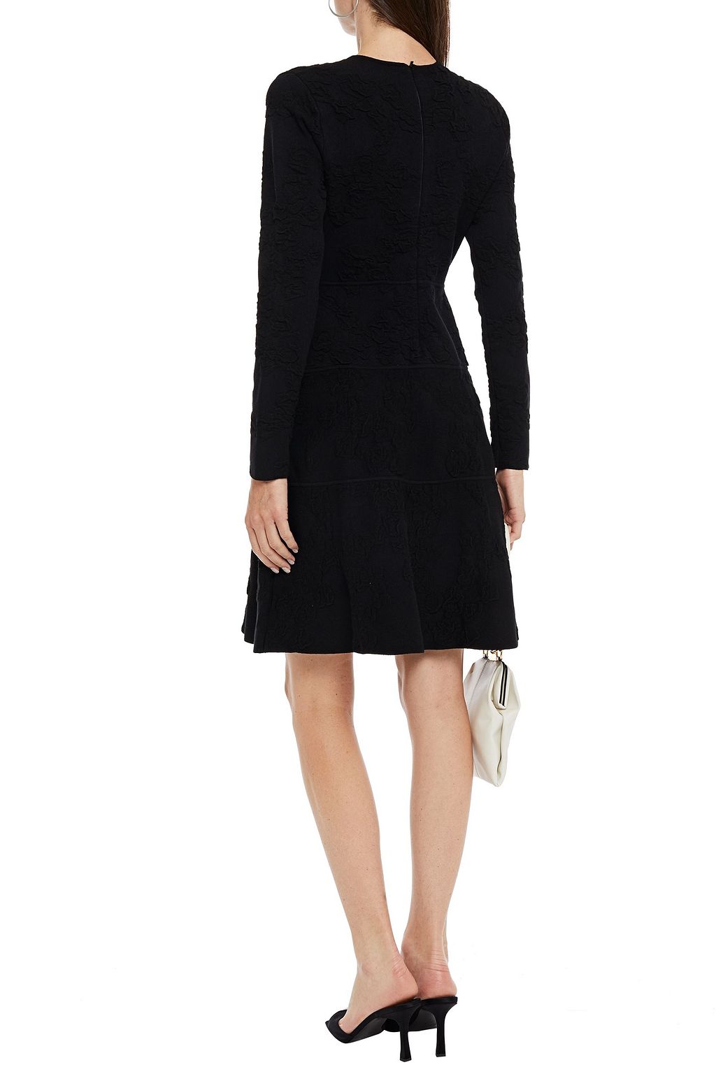 LELA ROSE Flared cloqué mini dress