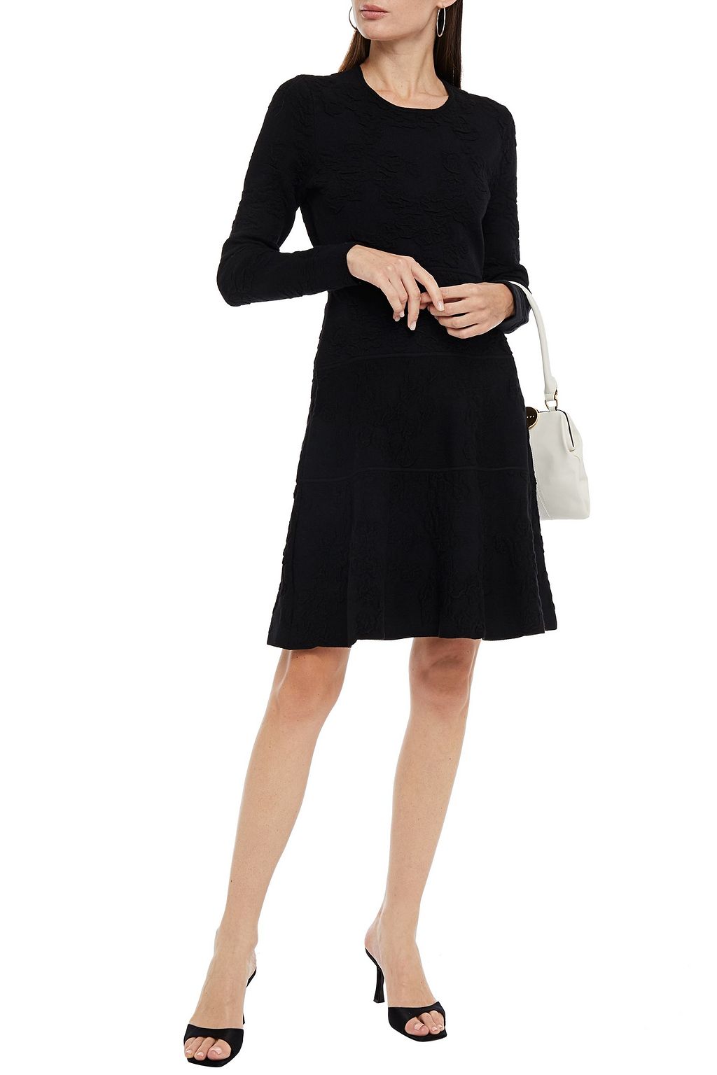 LELA ROSE Flared cloqué mini dress