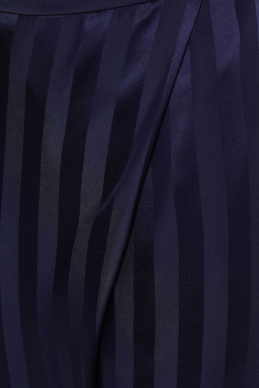 MICHELLE MASON Wrap-effect silk-jacquard slim-leg pants