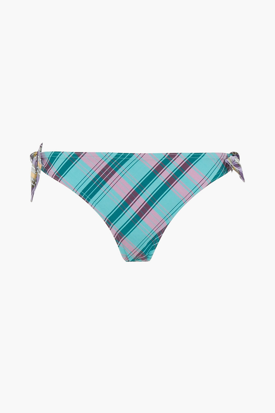 Maison Lejaby Madras checked low-rise bikini briefs