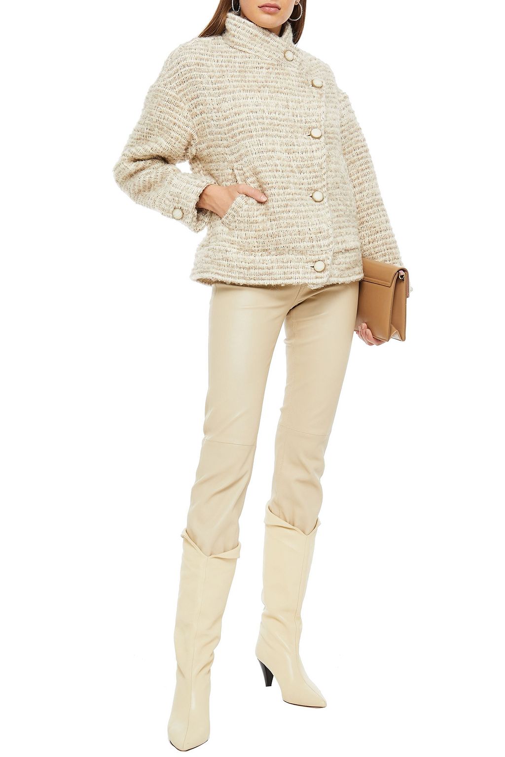 IRO Valensina Jacke aus Bouclé-Tweed aus einer Wollmischung