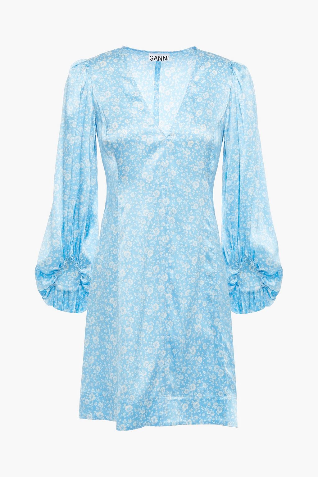 Ganni blue deals floral dress