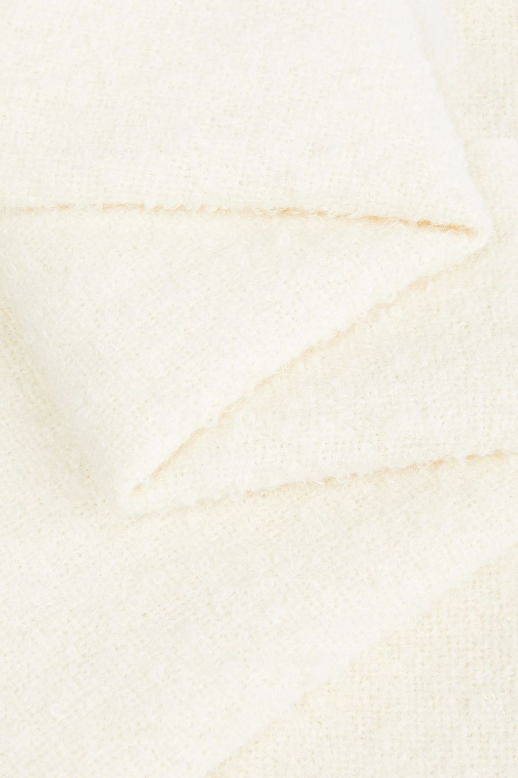 BRUNELLO CUCINELLI Fringed alpaca and wool-blend bouclé scarf