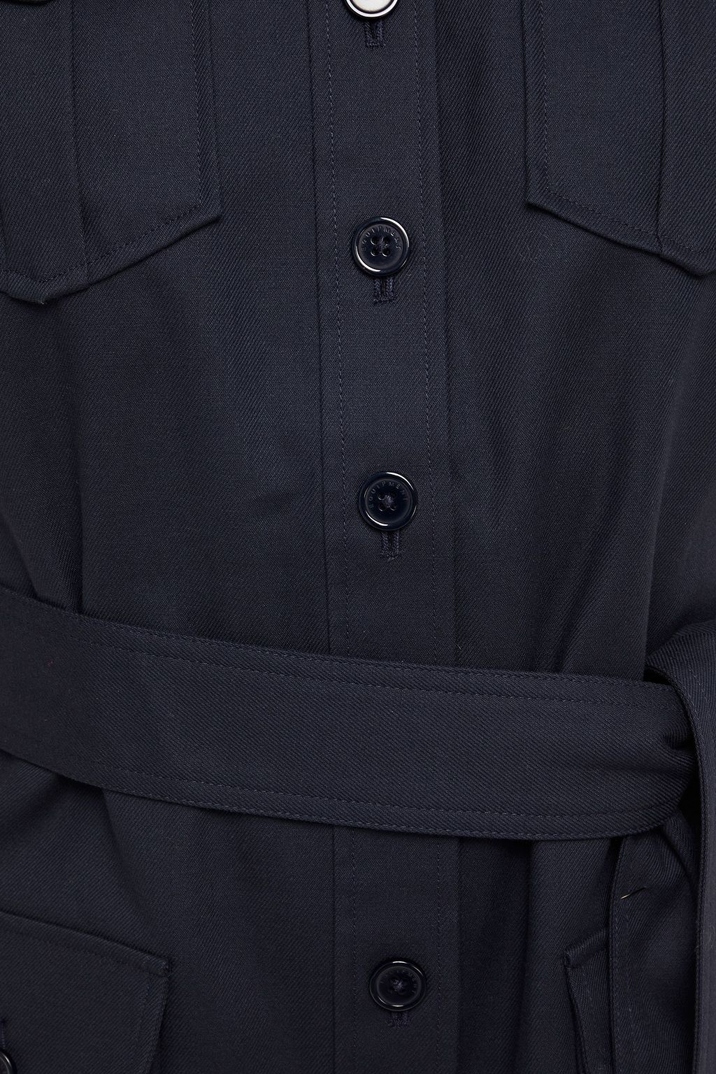 EQUIPMENT Belted cotton-blend twill playsuit