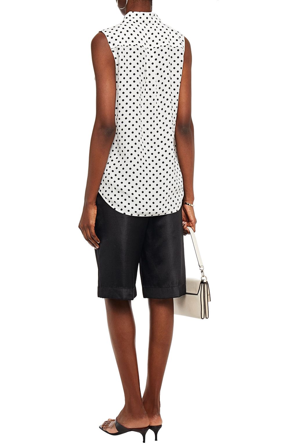 EQUIPMENT Polka-dot silk crepe de chine shirt