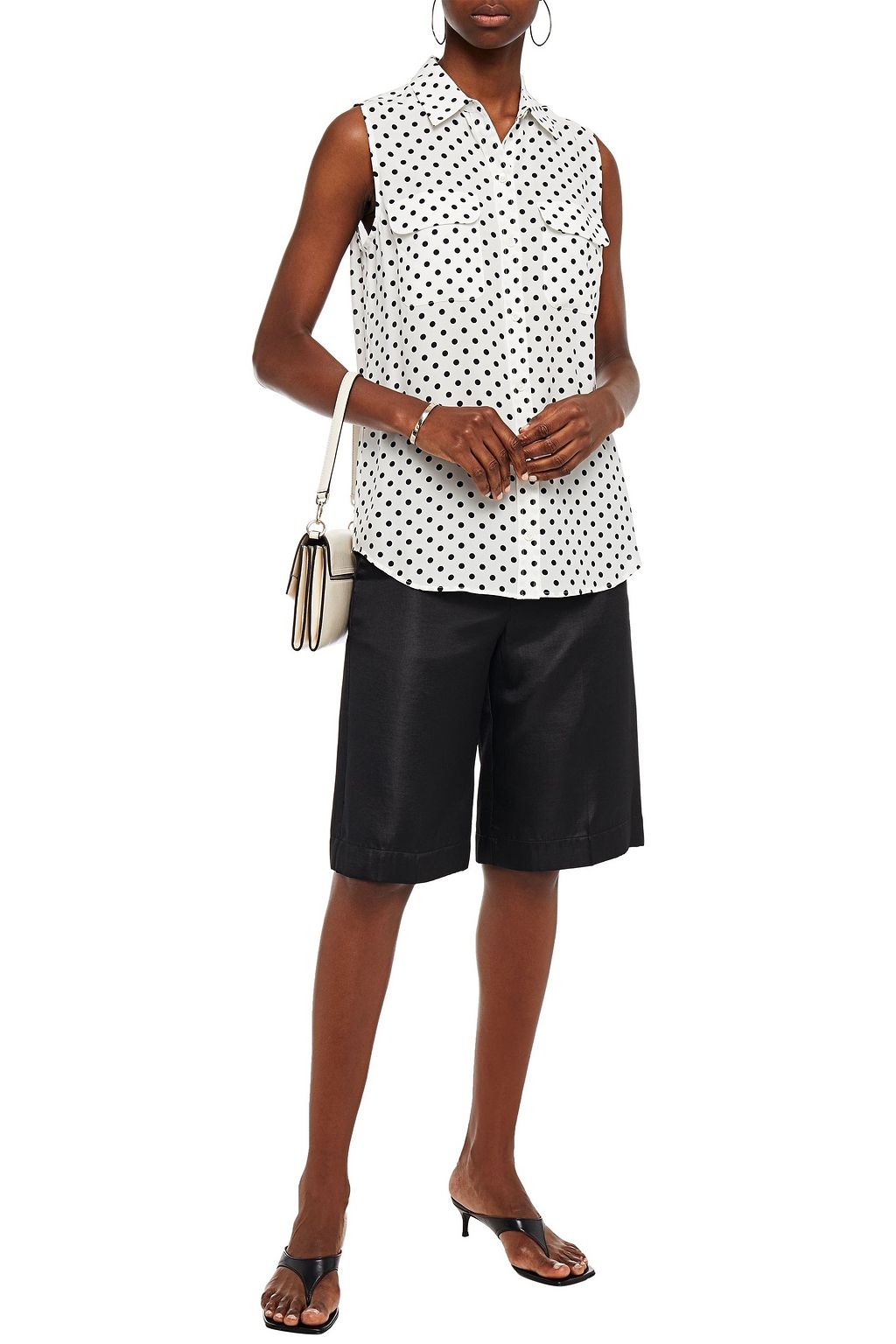 EQUIPMENT Polka-dot silk crepe de chine shirt
