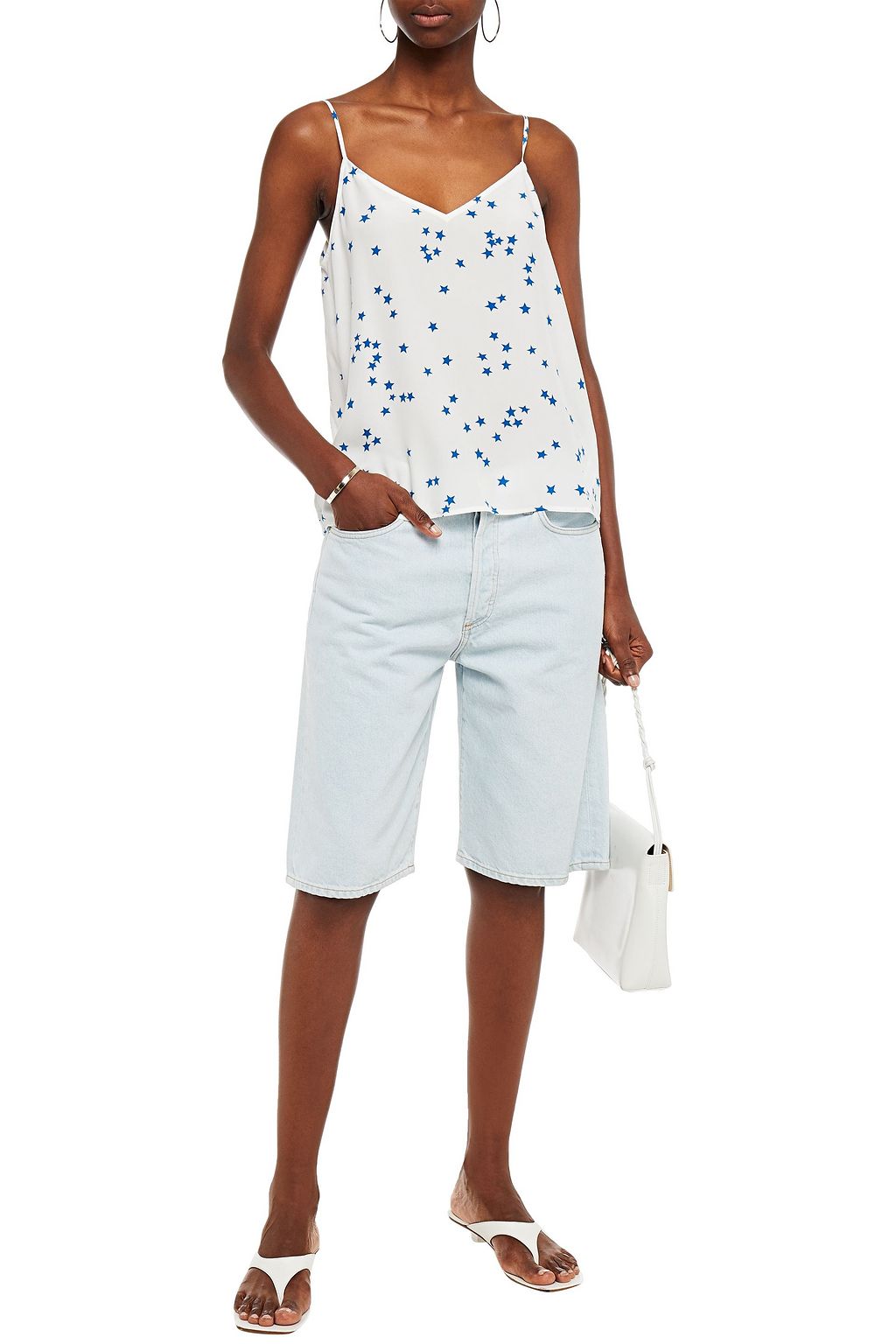 EQUIPMENT Layla printed washed-silk camisole