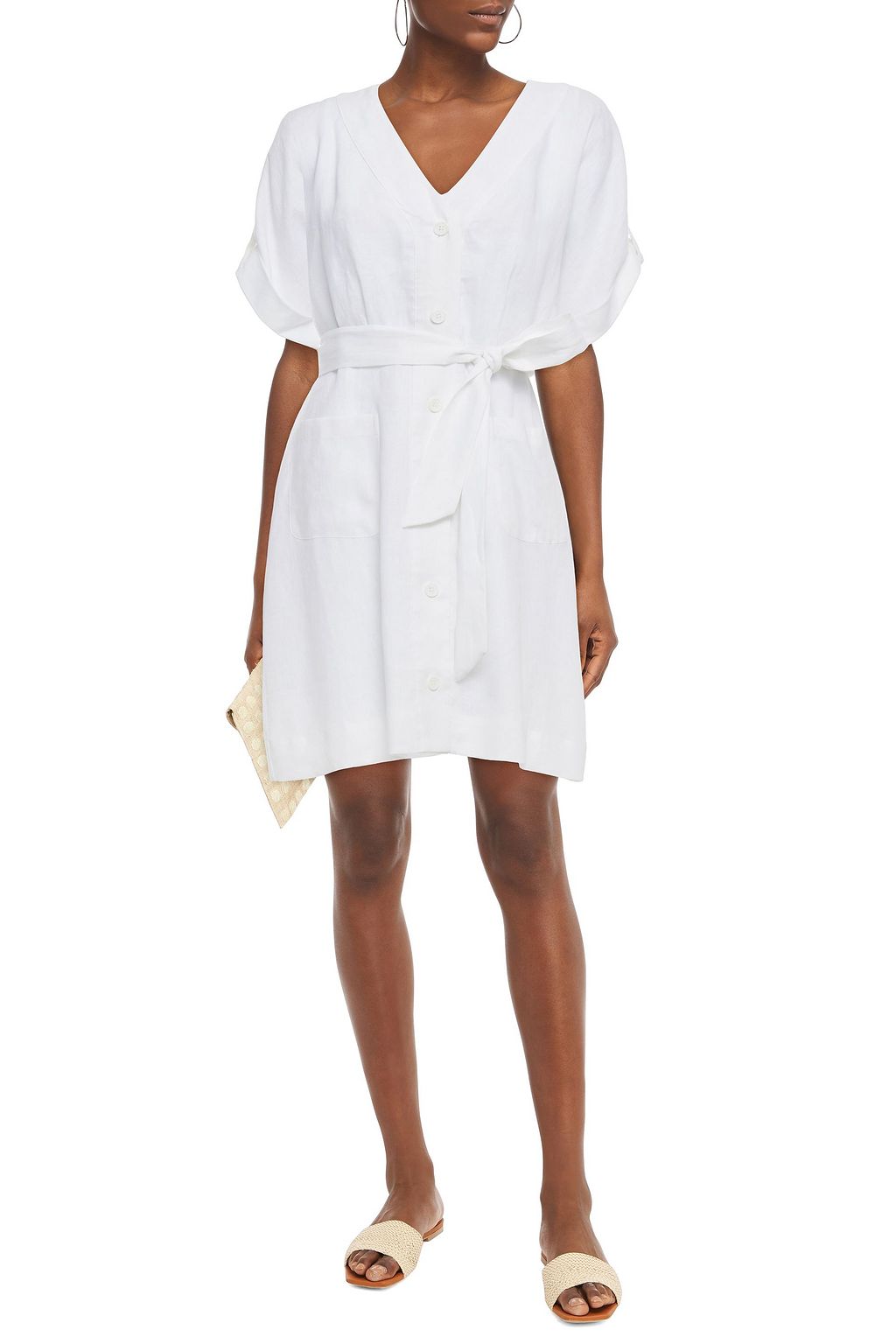 EQUIPMENT Bernyce belted linen mini dress