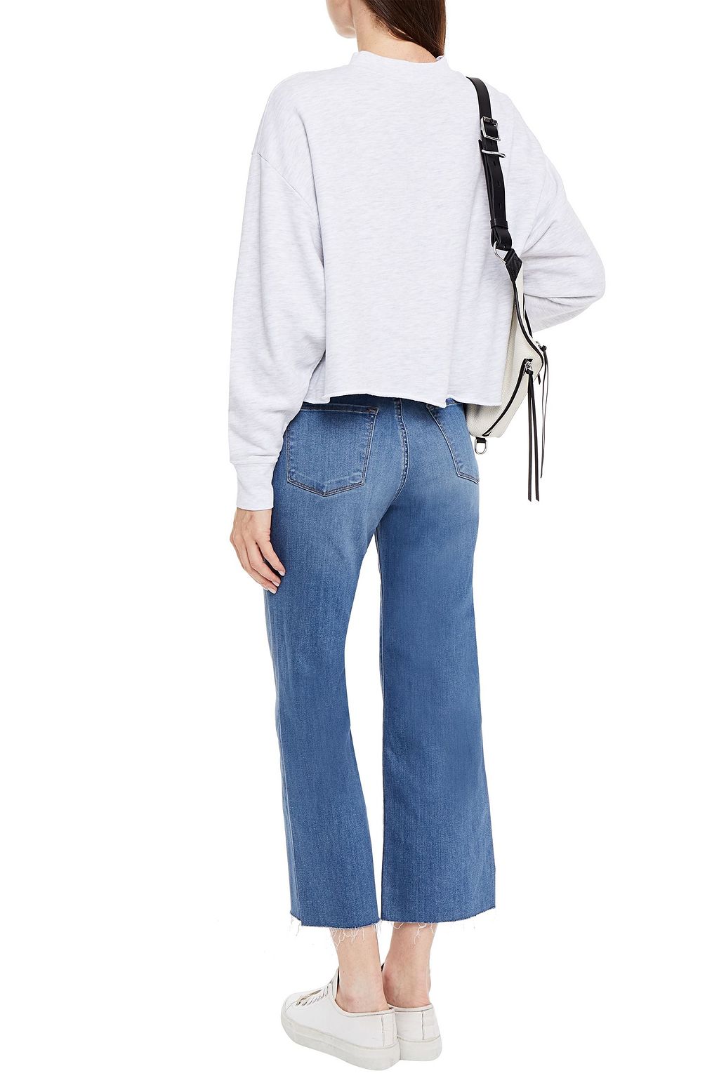 J BRAND Cropped high-rise straight-leg jeans