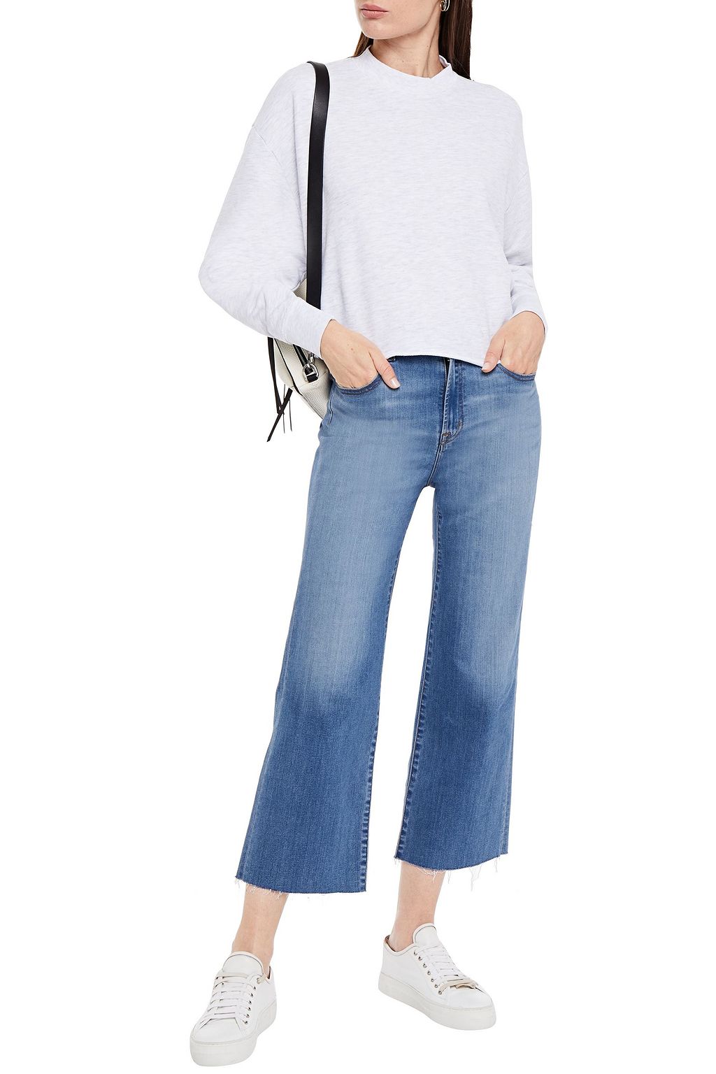 J BRAND Cropped high-rise straight-leg jeans