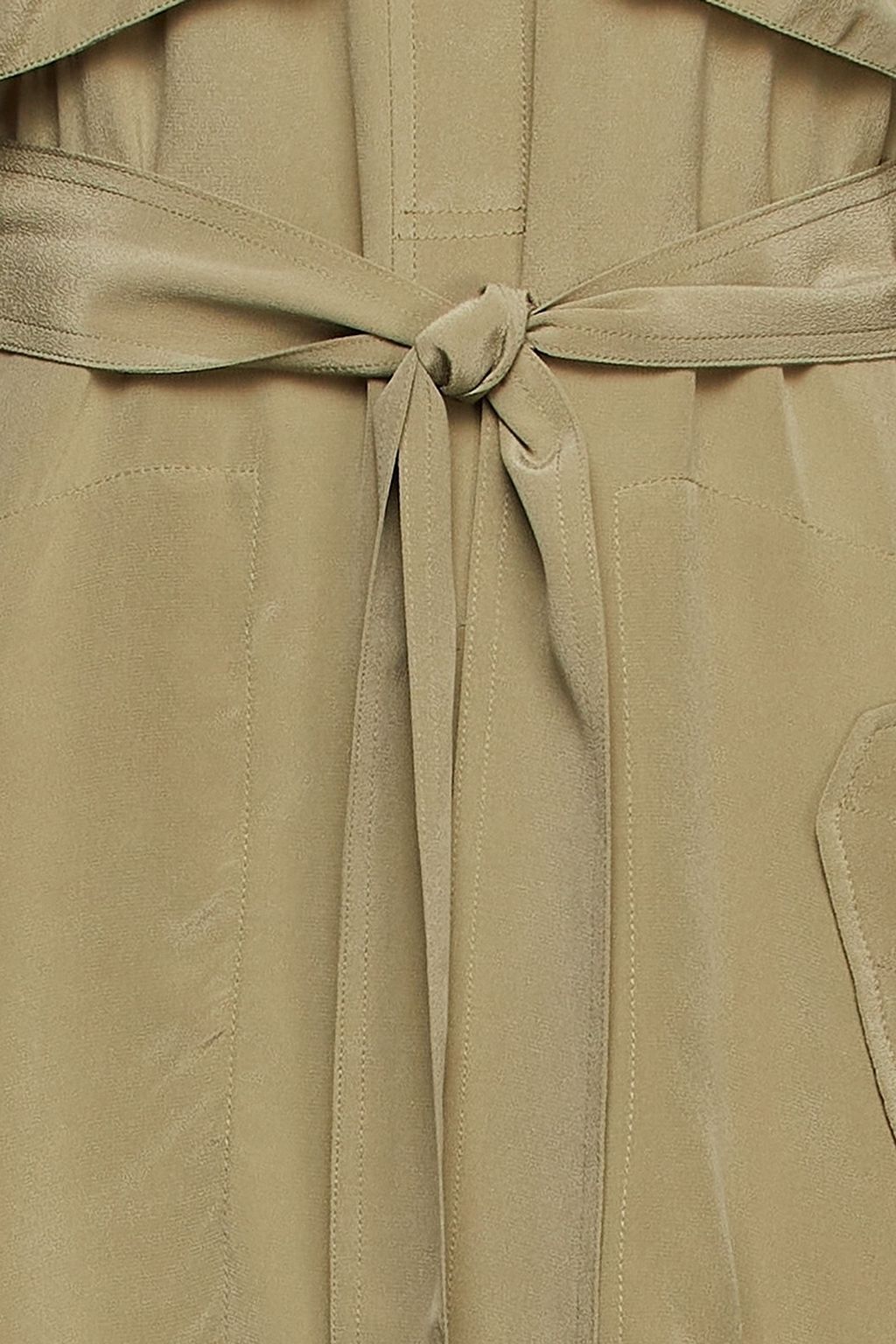EQUIPMENT Belted silk crepe de chine mini dress