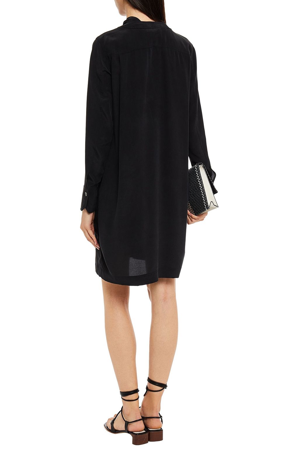 EQUIPMENT Belted silk crepe de chine mini dress