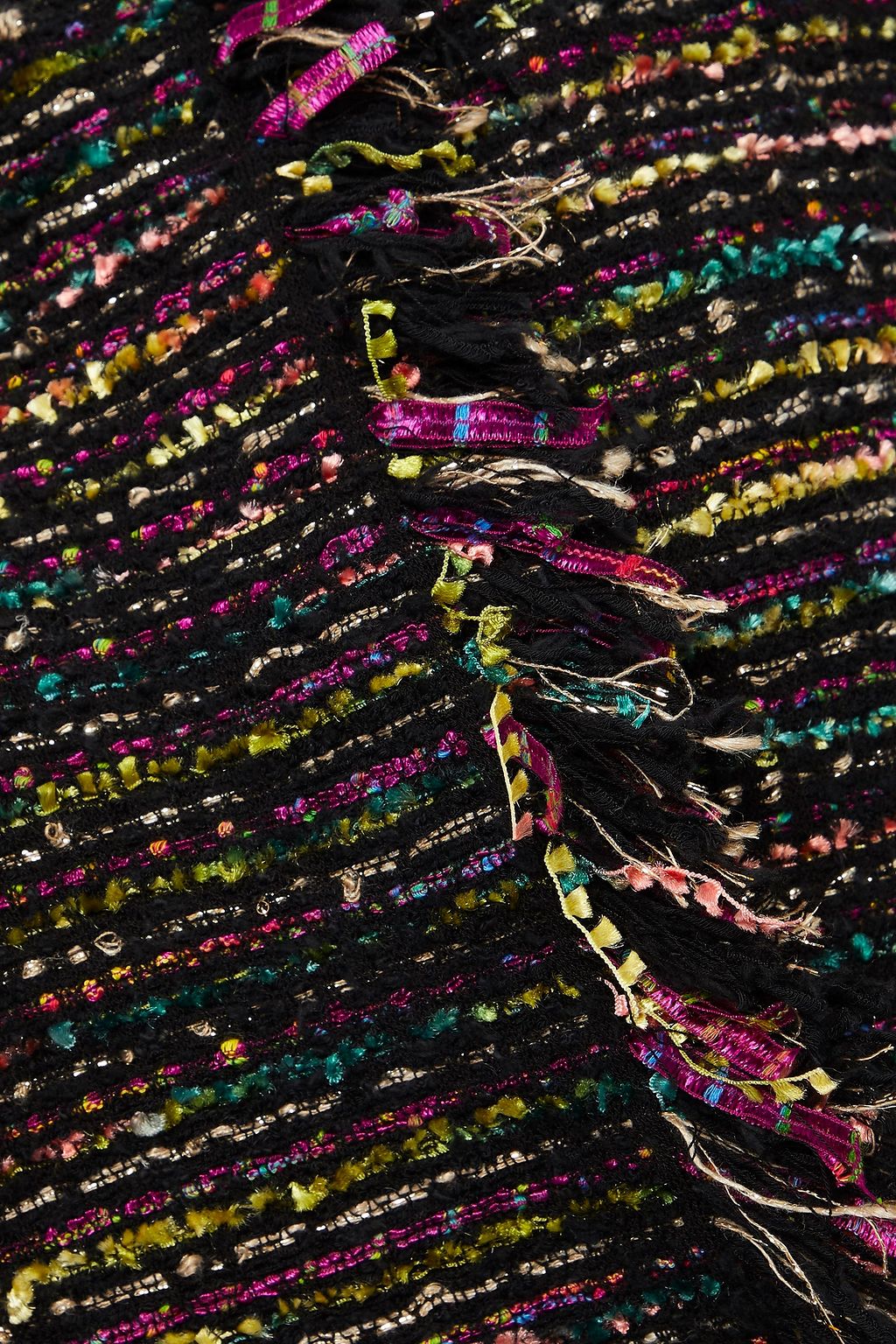 ETRO Fringed cotton-blend tweed jacket