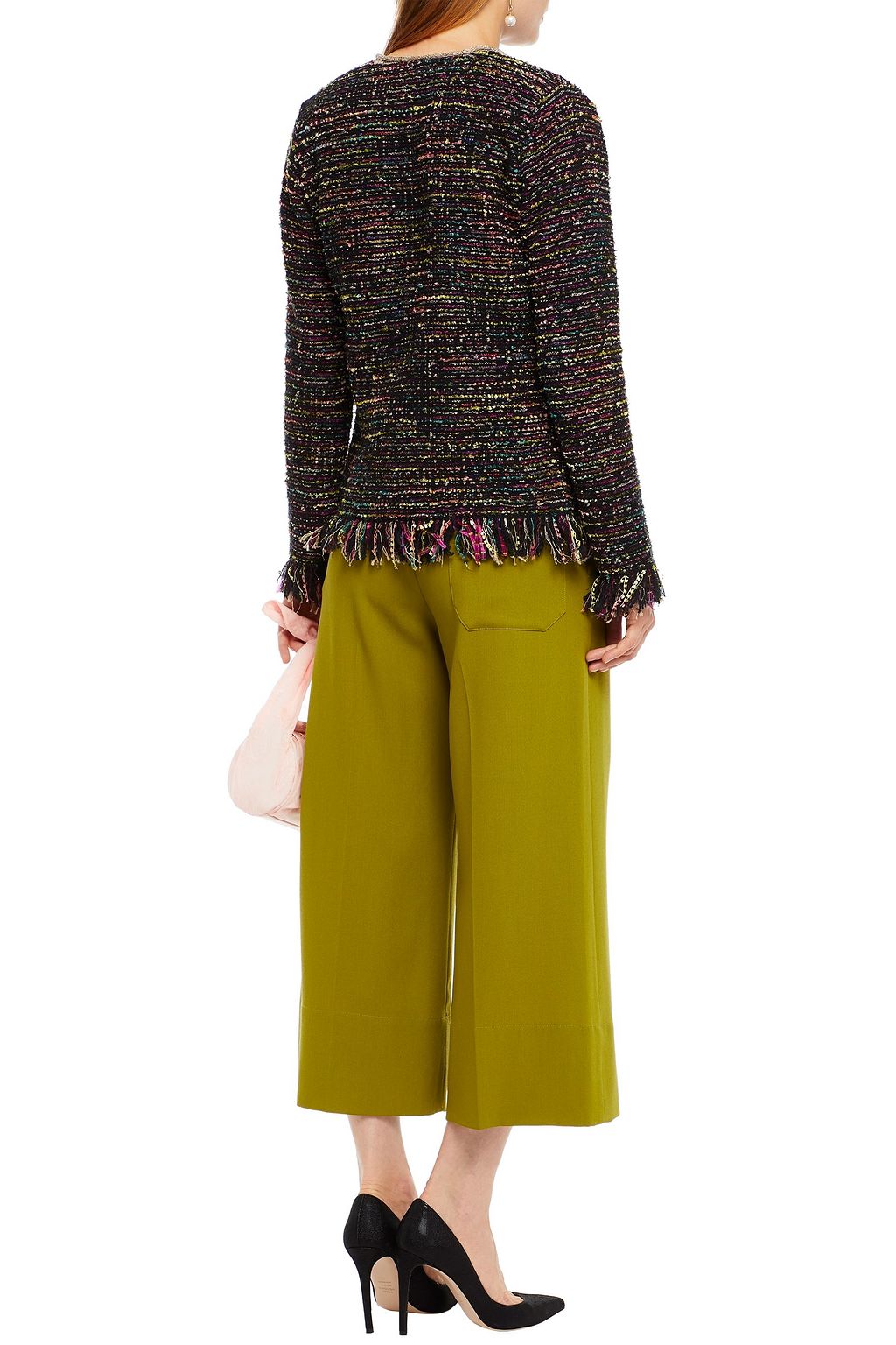 ETRO Fringed cotton-blend tweed jacket
