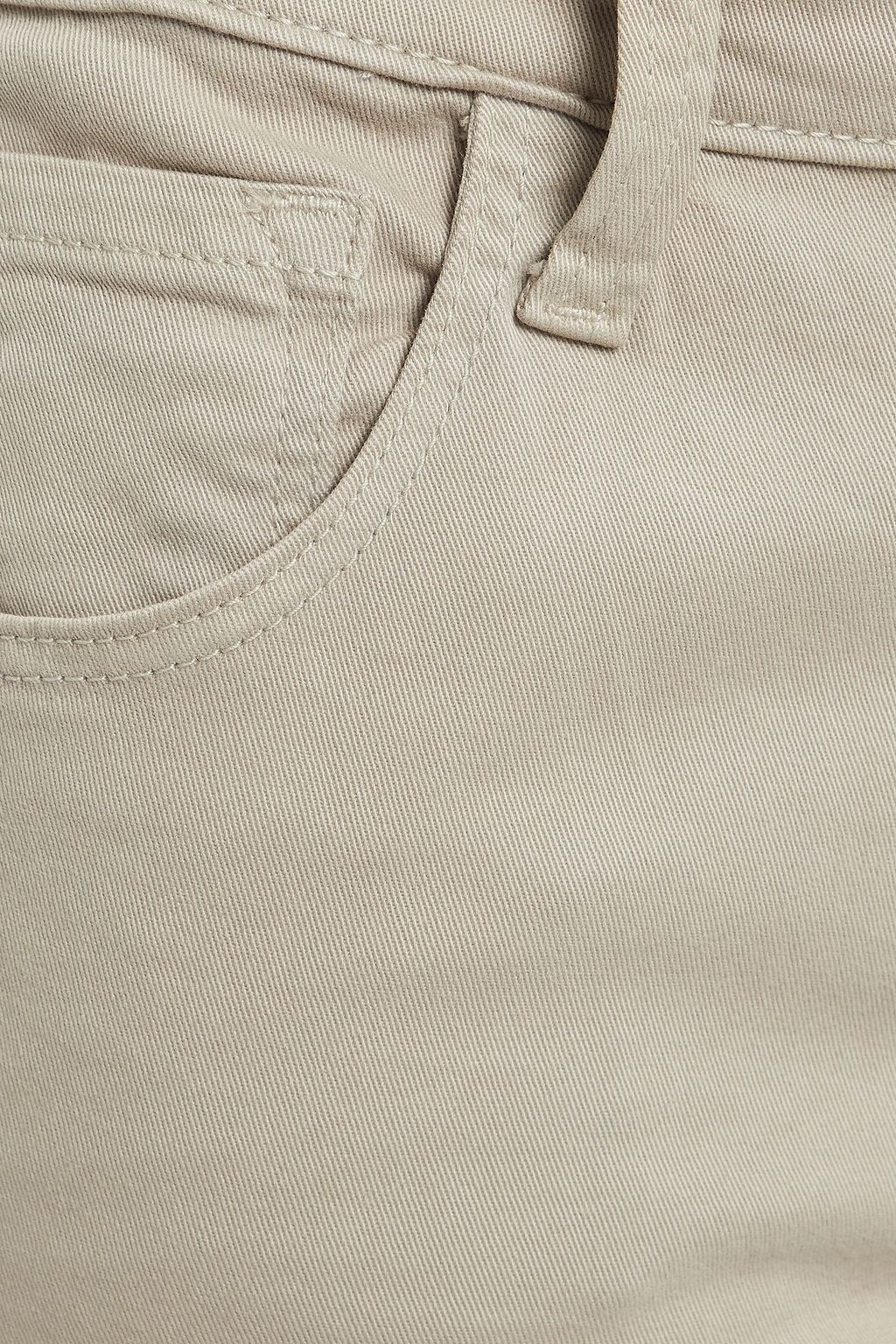J BRAND Kyrah cropped stretch cotton-blend twill skinny pants
