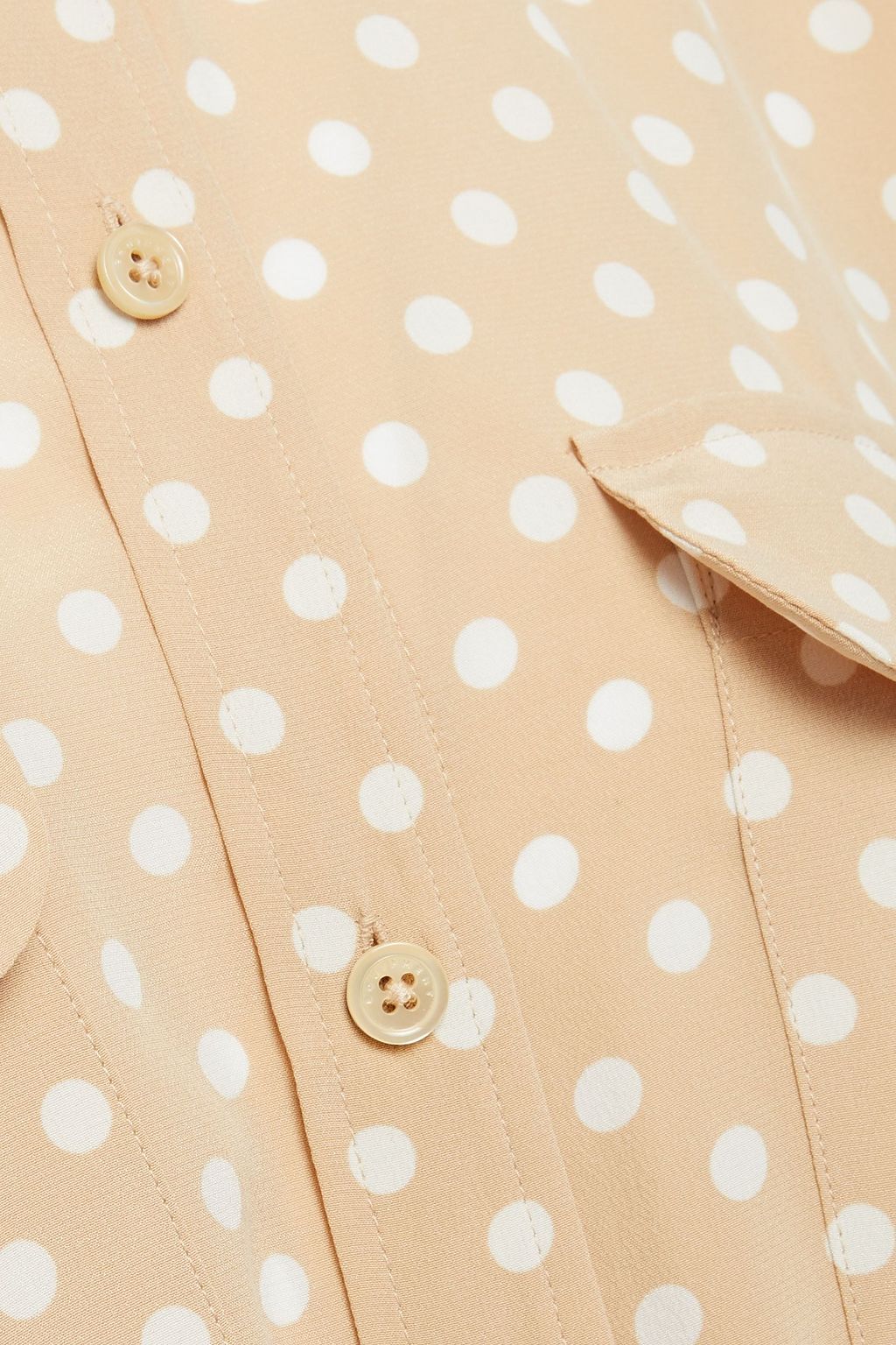 EQUIPMENT Polka-dot washed-silk shirt