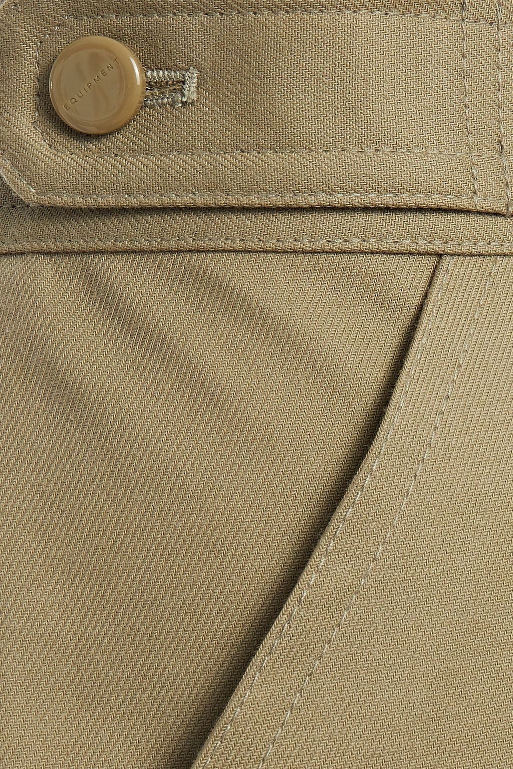 EQUIPMENT Cropped cotton-blend twill wide-leg pants