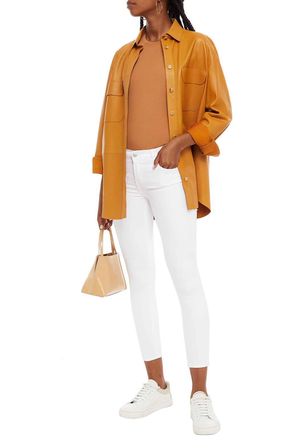 J BRAND Cropped high-rise skinny jeans