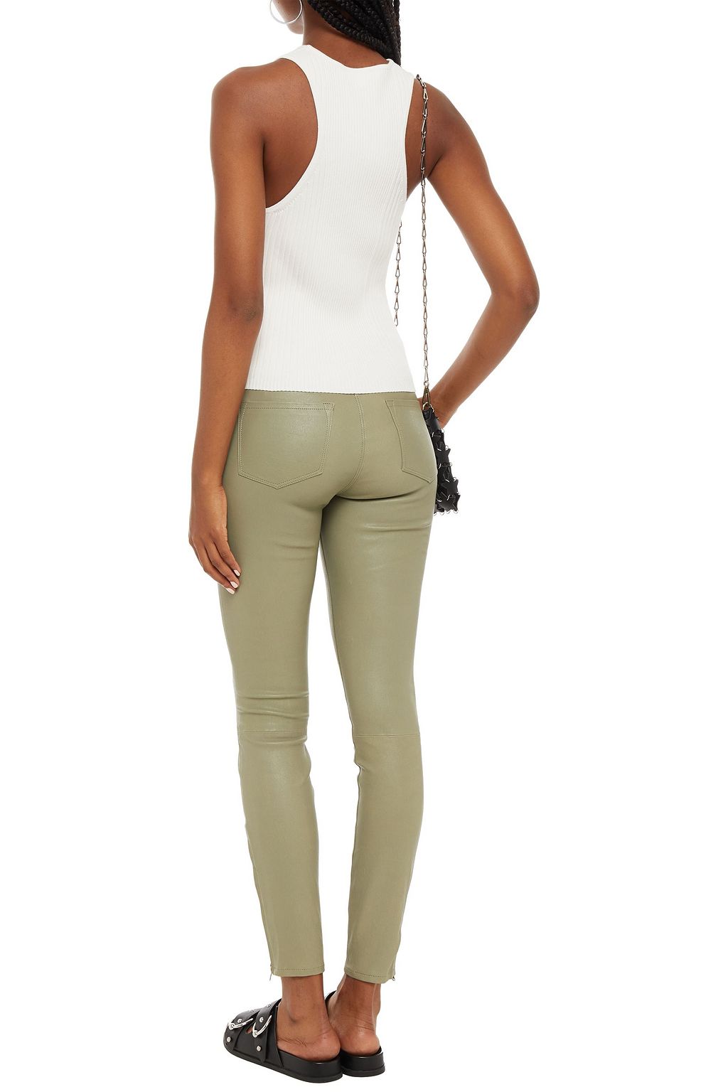 J BRAND Stretch-leather skinny pants